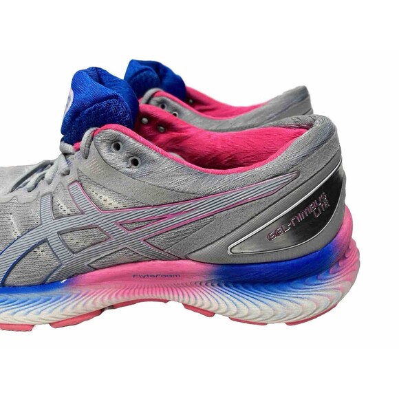 ASICS Gel-Nimbus 17 Knit Womens Size 9 Gray/Pink/Blue Running Shoes Excellent! - Picture 4 of 16
